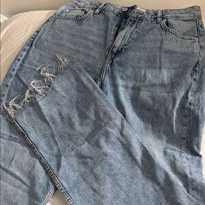 Mango Light Blue Straight Leg Jeans
